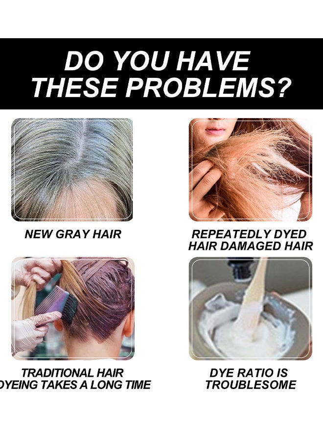 EELHOE Fruit Hair Dye Cream 80ml, Natural Plant Extracts Unisex Hair Dye With Comb For Men And Women, Gentle Hair Color For Gray Coverage (Brown Black) - Image 4